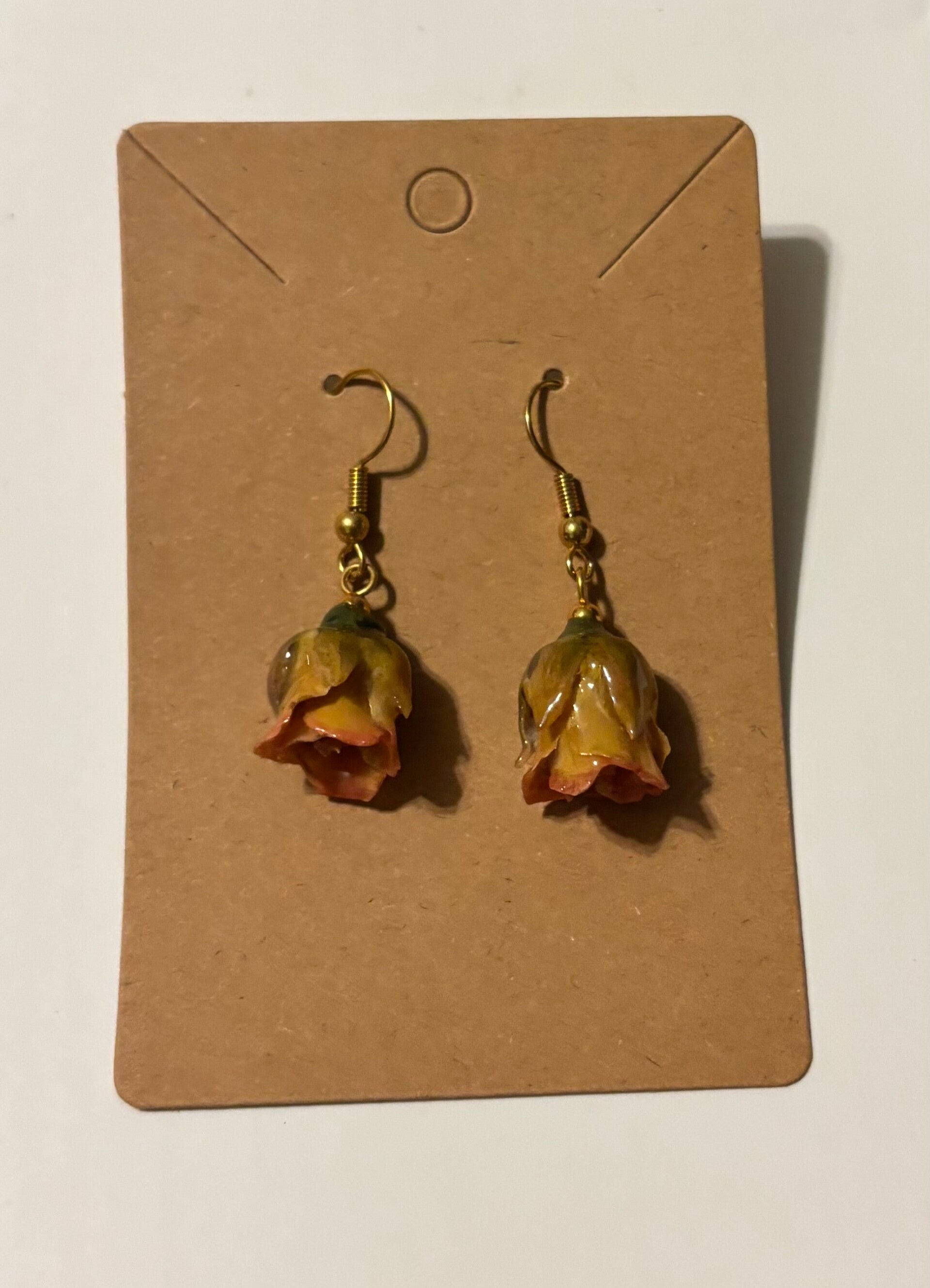 Vintage Dangling Rose Earrings