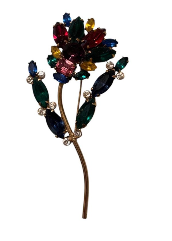 Coro Sterling Silver Flower Brooch