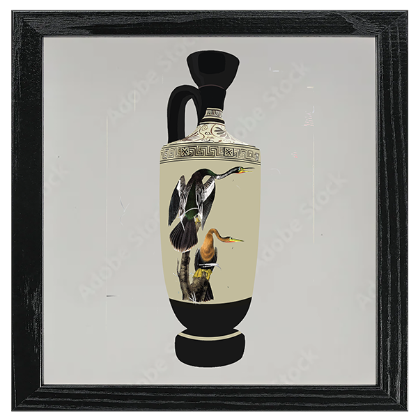 Audubon Bird Vase Tile VIIII
