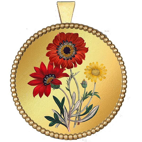 Flower Gold Pendant VIII