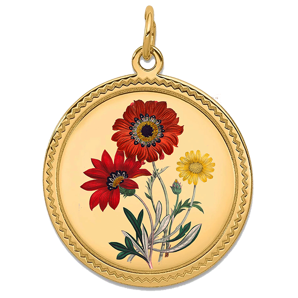 Flower Gold Pendant VIII
