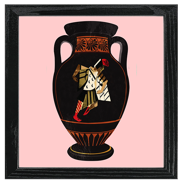 Theater Trachen Vase Tile I