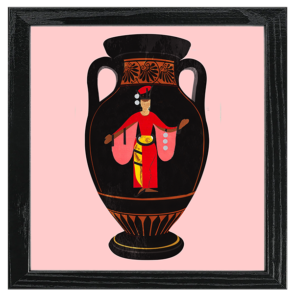Theater Trachen Vase Tile III