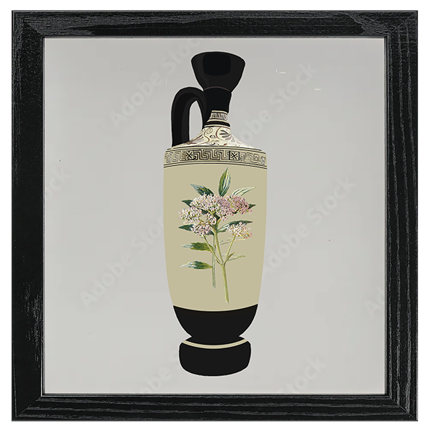 Familiar Flower Vase Tile VIII