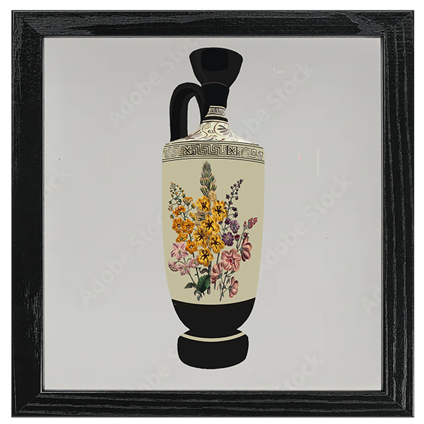 Ornamental Perennials Vase Tile XI