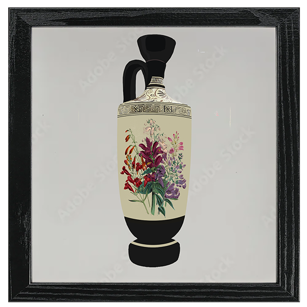 Ornamental Perennials Vase Tile XII