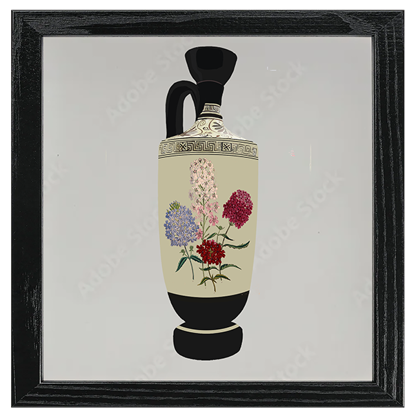 Ornamental Perennials Vase Tile XIII