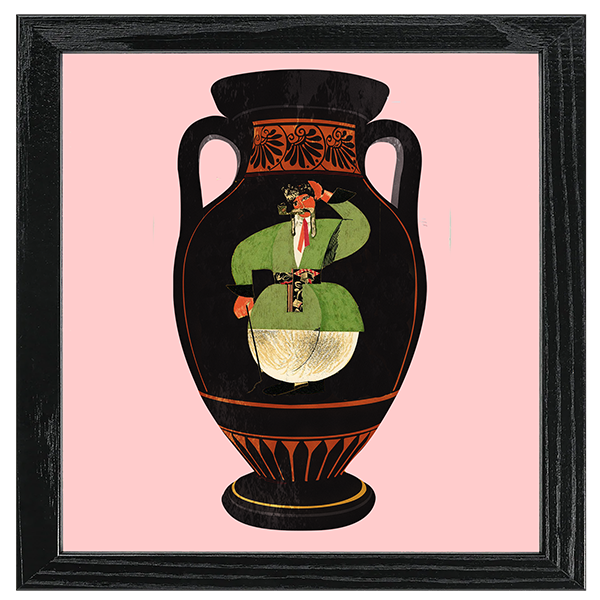 Theater Trachen Vase Tile V