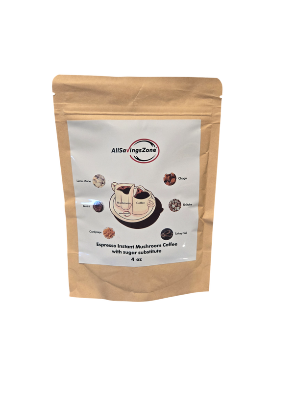 Instant Mushroom Coffee - Espresso with Sugar - 8 oz