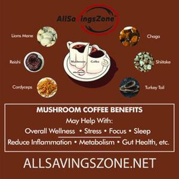 Mushroom Coffee Beans  - 4 oz
