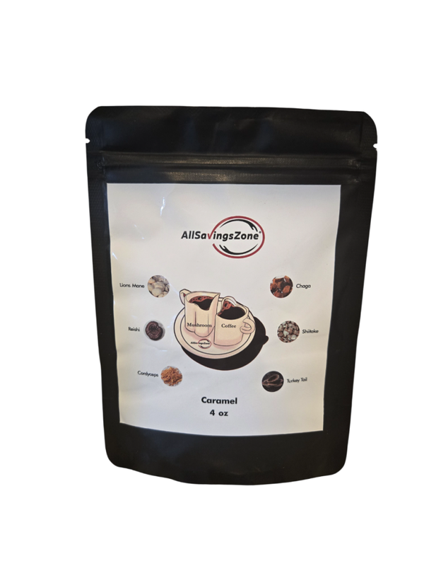 Instant Mushroom Coffee - Caramel Flavor  4 oz