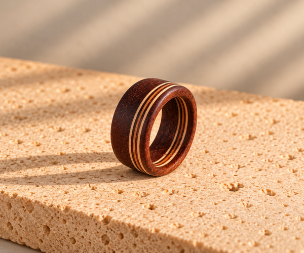 Ring Meranti - gelaagd - olie - ringmaat 19.5