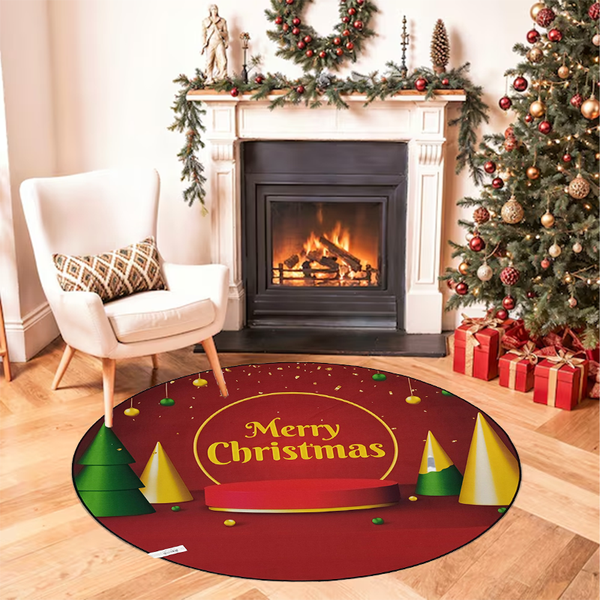 ALFOMBRA NAVIDEÑA REDONDA