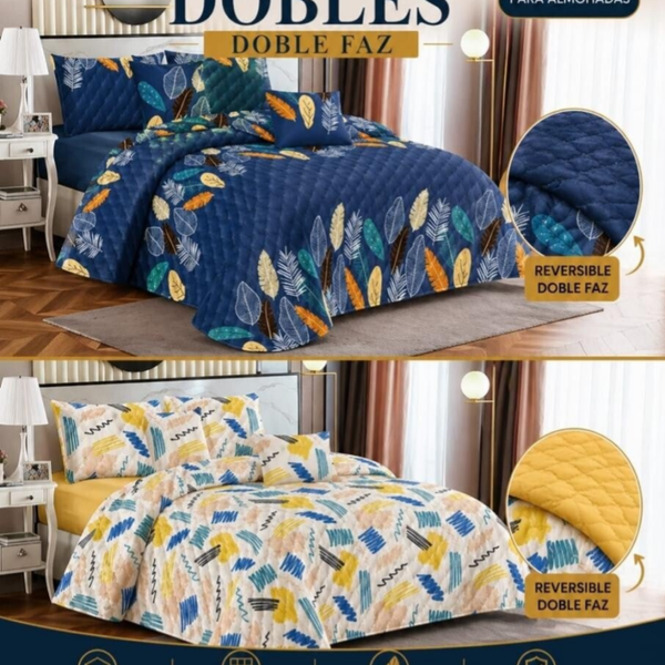 COLCHA ESTAMPADA DOBLE FAZ