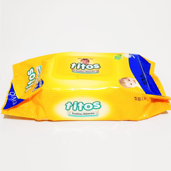 PAÑITO HUMEDO MARCA TITOS POR 100