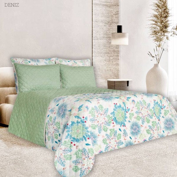 COLCHA ESTAMPADA MARCA EDREDONA