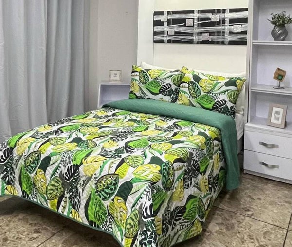COLCHA PARA CAMA SEMIDOBLE 120 DOBLE FAZ 3 PIEZAS