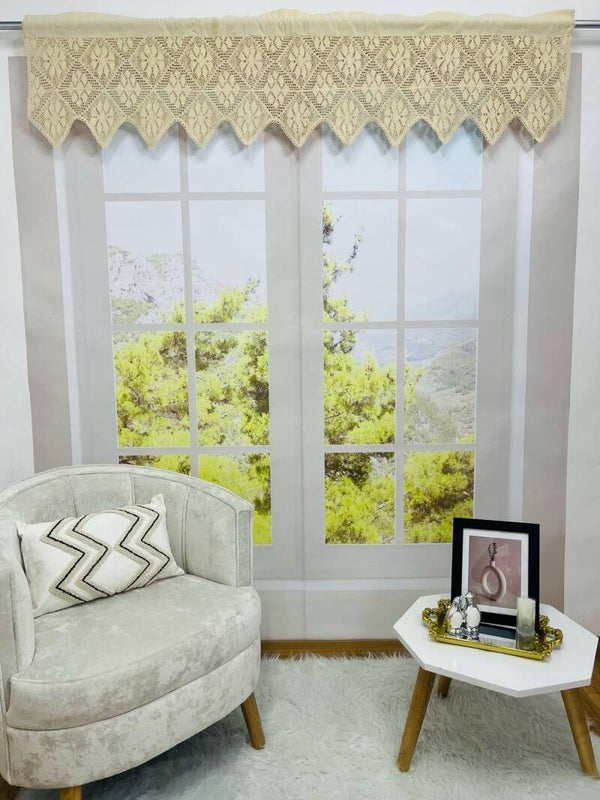 CENEFA DECORATIVA PARA VENTANA EN CROCHET