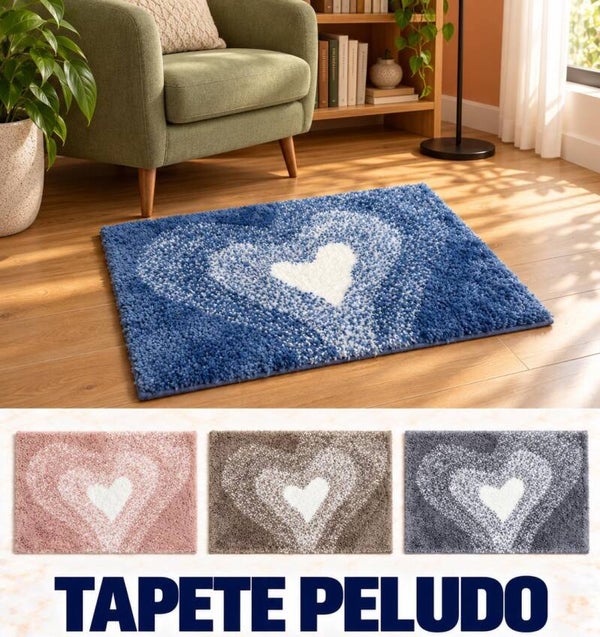 TAPETE PELUDO CORAZÓN