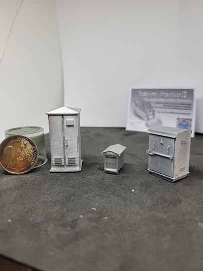 Armoires electrique et boites a piles SNCF (1/43)