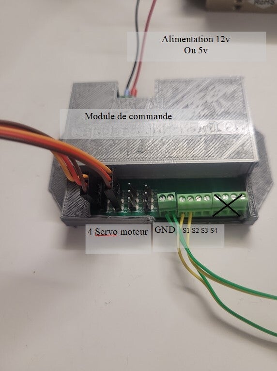 Module commande moteur d'aiguillage a base de servo moteur