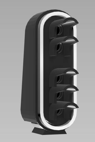 Cible 5leds Voies de service vers voies de principale  (J,R,V,Violet,Blanc)