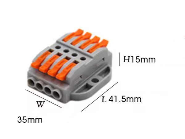 Connecteur bornier rapide a 4 ou 8 voies