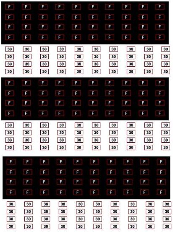 Feuille adhesif prédécoupé A4  F et 30  reference (Dan6)