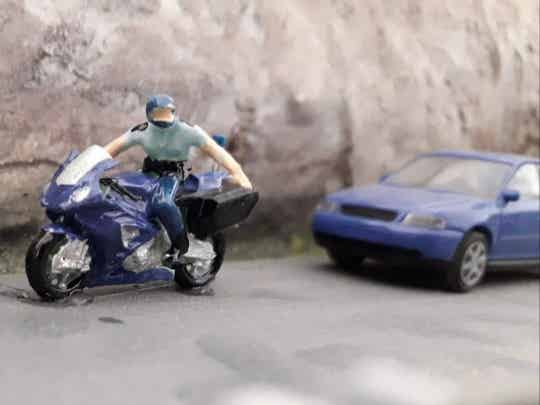 Motard de la gendarmerie nationale francaise