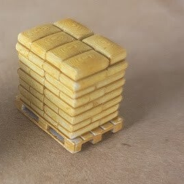 Palette de ciments  le lot de 4  ech 1/87 (A PEINDRE)