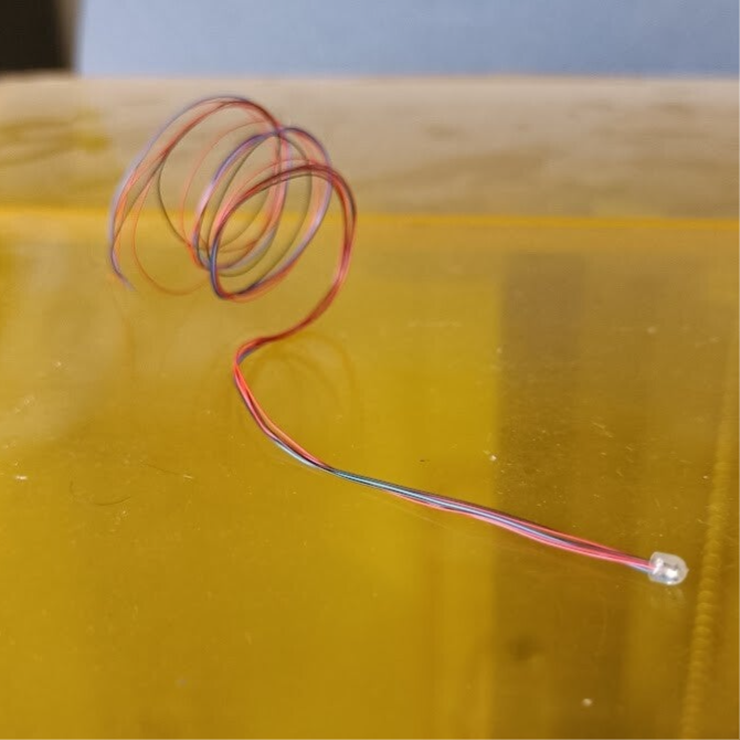 Led RVB Diametre 2.2mm cablé 20cm