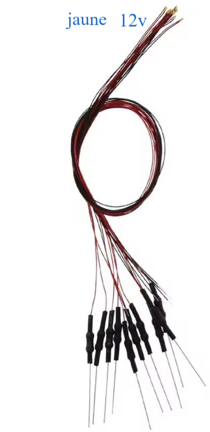 Led Orange/jaune 402 CMS précablé avec resistance pour 12v les 5