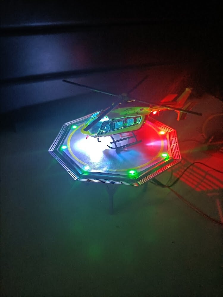 Heliport avec eclairage led