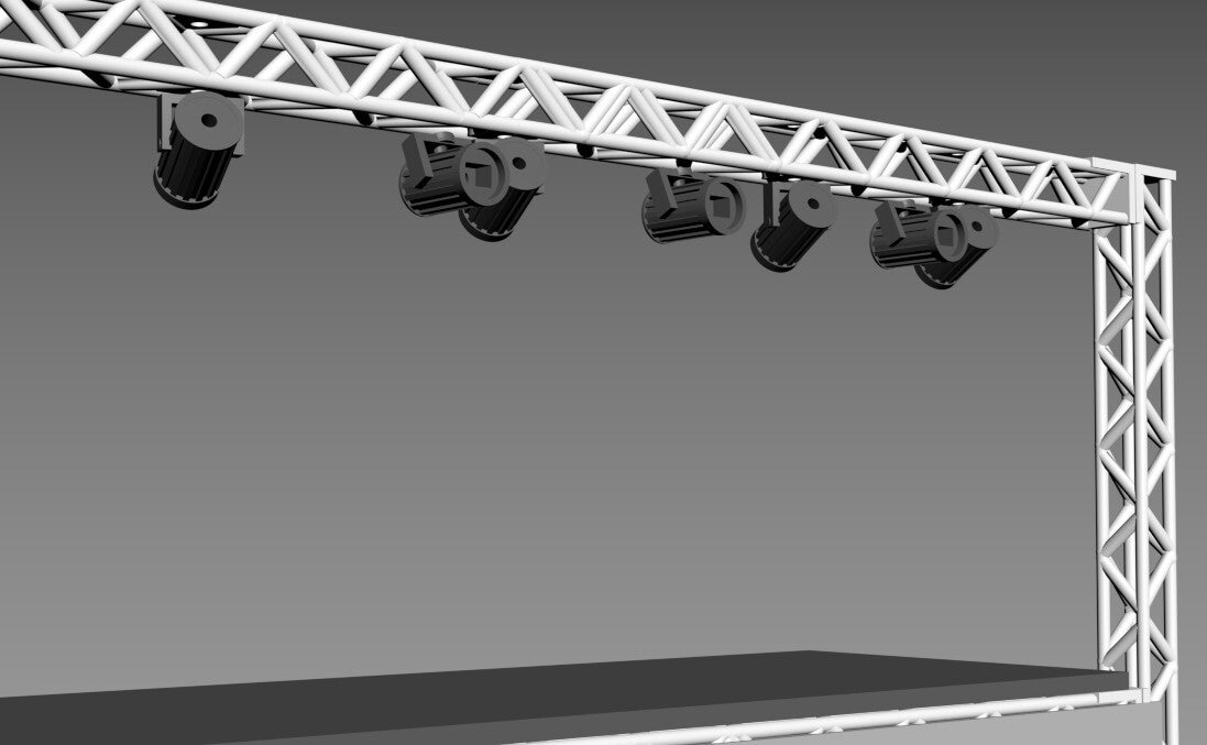 2 x Projecteur simple fixe  1 couleur