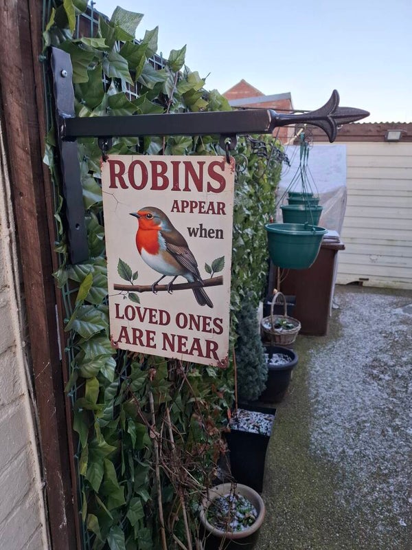 novelty sign and bracket