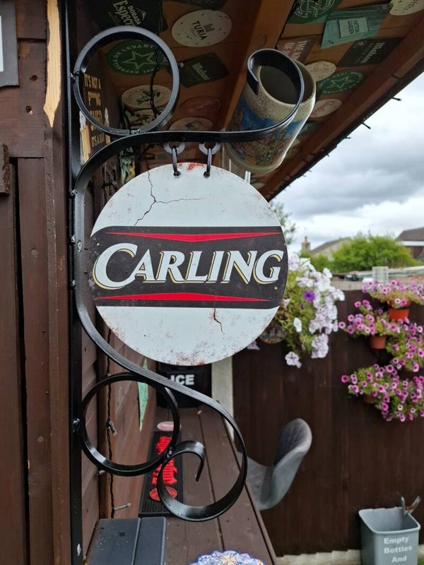 Carling sign and bracket