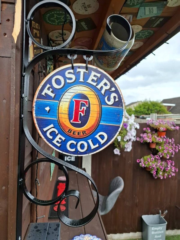 Fosters sign and bracket