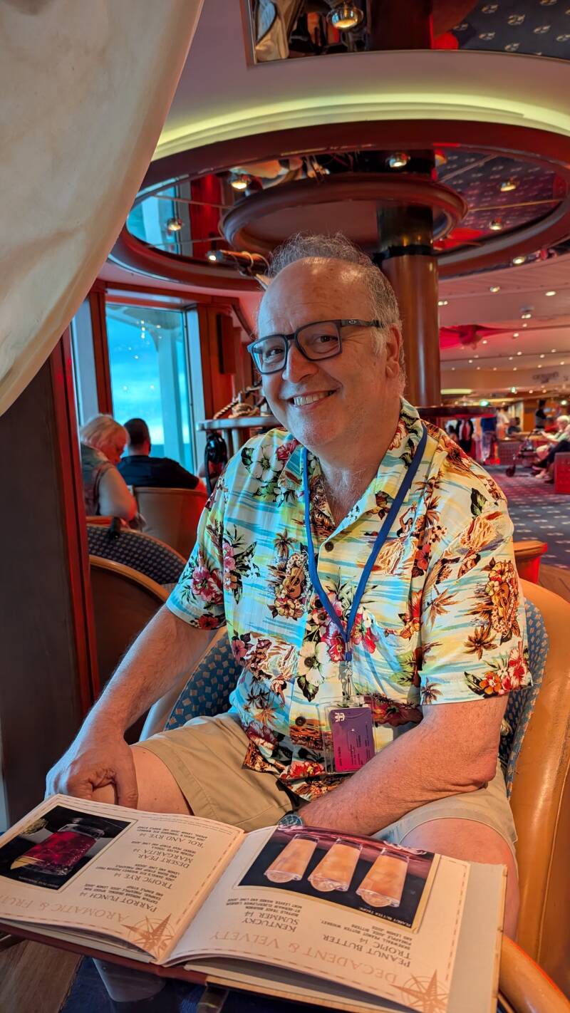 John choosing a drink