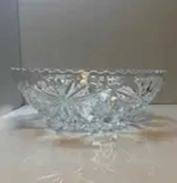 Vintage Anchor Hocking EAPC Large Glassware Bowl, 10 3/4" Star of David
