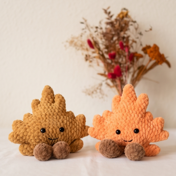 Feuille d'automne au crochet