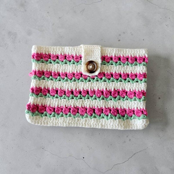 Petit cocon pour livres/Protège-livre au crochet - fait main