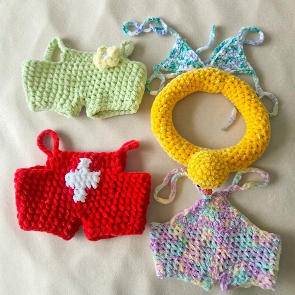 Tenues interchangeables pour vachette au crochet