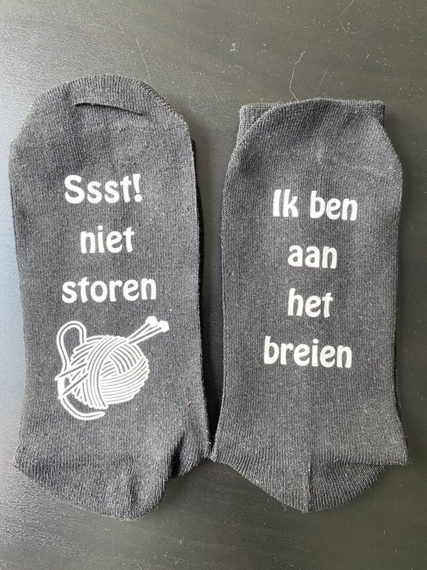 Ssst niet storen breien sokken