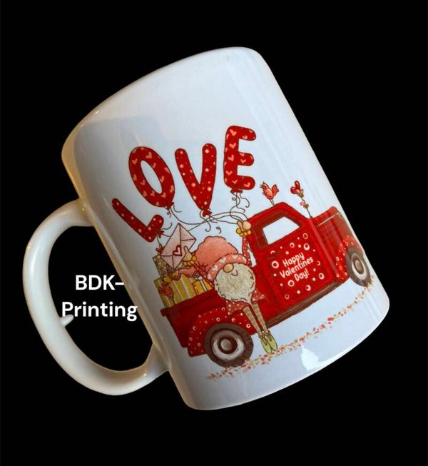 Love beker auto valentijn