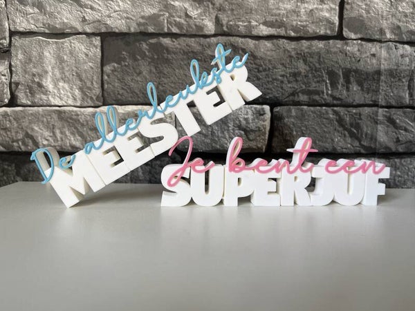 Super juf of allerleukste meester woordenbeeldje