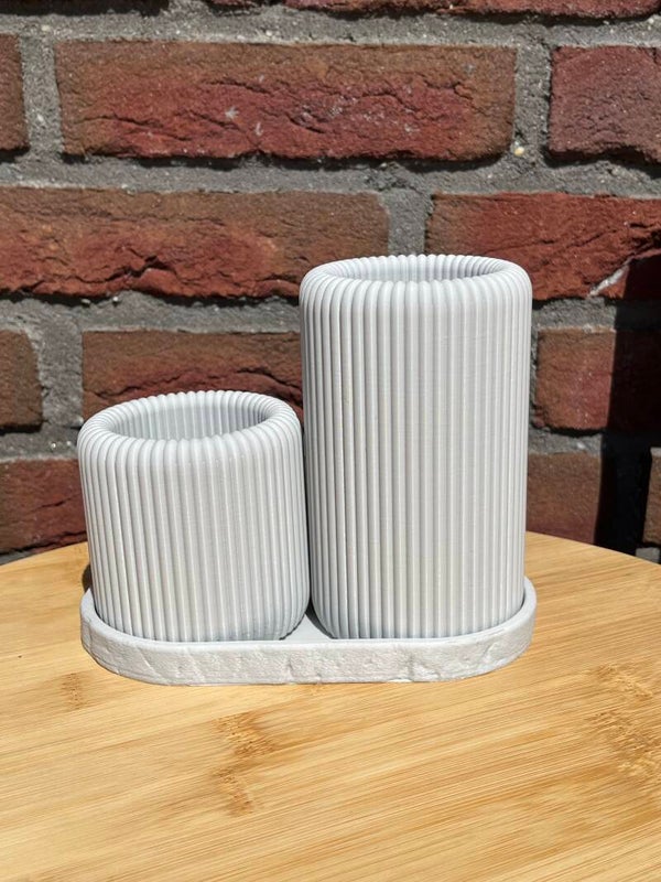 Marmeren look badkamer setje, 3D geprint