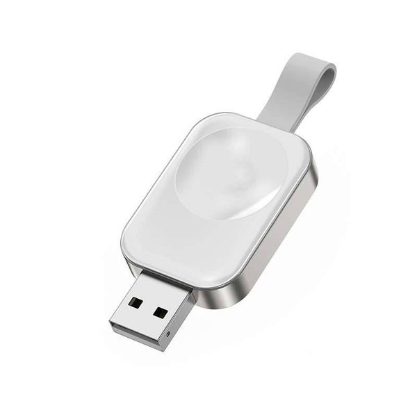 Apple Watch lader – Kleine USB-A draadloze magneetoplader met sleutelhanger