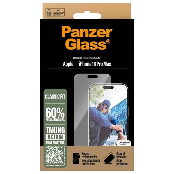 PanzerGlass Anti-Bacterial Screenprotector voor de iPhone 16 Pro Max