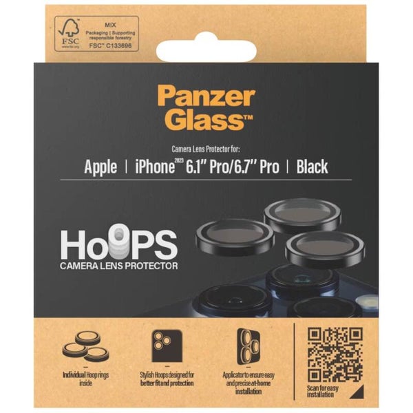 PanzerGlass Camera Protector Hoop Optic Rings voor de iPhone 15 Pro / 15 Pro Max