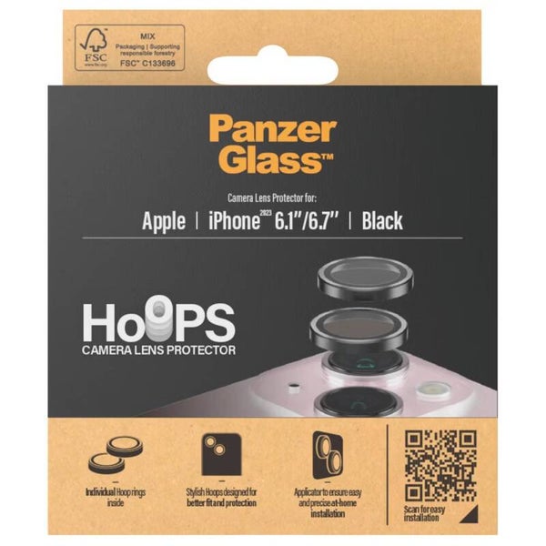 PanzerGlass Camera Protector Hoop Optic Rings voor de iPhone 15 / 15 Plus